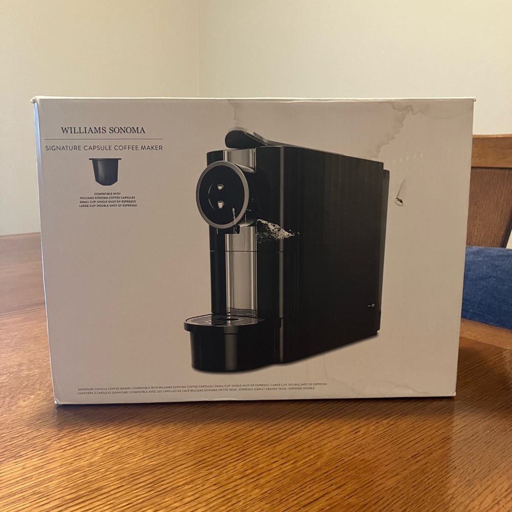 Williams Sonoma Signature Capsule Espresso Coffee Maker (Nespresso style)